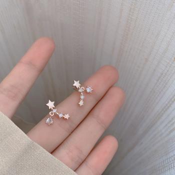 360Home Silber Pin Perle luftige Vintage-Ohrringe E2360 Rose Gold